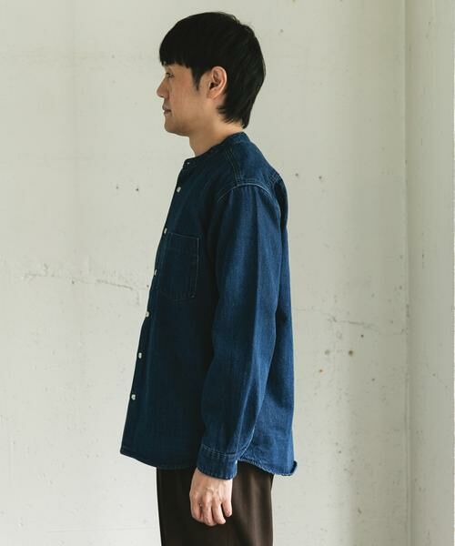 URBAN RESEARCH DOORS / アーバンリサーチ ドアーズ シャツ・ブラウス | デニムバンドカラーシャツ | 詳細9