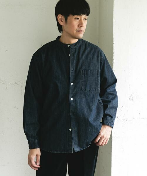 URBAN RESEARCH DOORS / アーバンリサーチ ドアーズ シャツ・ブラウス | デニムバンドカラーシャツ | 詳細13