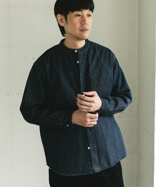 URBAN RESEARCH DOORS / アーバンリサーチ ドアーズ シャツ・ブラウス | デニムバンドカラーシャツ | 詳細14