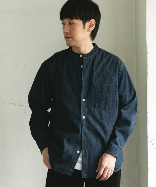 URBAN RESEARCH DOORS / アーバンリサーチ ドアーズ シャツ・ブラウス | デニムバンドカラーシャツ | 詳細15