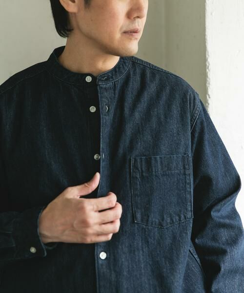 URBAN RESEARCH DOORS / アーバンリサーチ ドアーズ シャツ・ブラウス | デニムバンドカラーシャツ | 詳細16