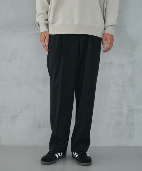 URBAN RESEARCH DOORS / アーバンリサーチ ドアーズ その他パンツ | 『仁村紗和さん着用』『UR TECH』完声2タックワイドトラウザー | 詳細30