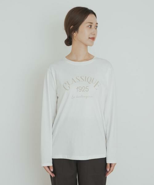 URBAN RESEARCH DOORS / アーバンリサーチ ドアーズ Tシャツ | ロゴプリント＋刺しゅうロングTシャツ | 詳細7