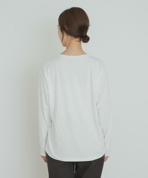 URBAN RESEARCH DOORS / アーバンリサーチ ドアーズ Tシャツ | ロゴプリント＋刺しゅうロングTシャツ | 詳細9