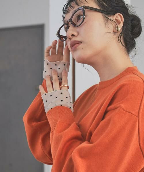 URBAN RESEARCH DOORS / アーバンリサーチ ドアーズ Tシャツ | 袖ドット柄切替ロングTシャツ | 詳細1