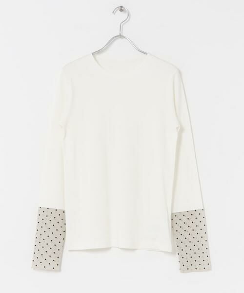 URBAN RESEARCH DOORS / アーバンリサーチ ドアーズ Tシャツ | 袖ドット柄切替ロングTシャツ | 詳細7