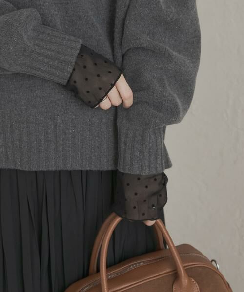 URBAN RESEARCH DOORS / アーバンリサーチ ドアーズ Tシャツ | 袖ドット柄切替ロングTシャツ | 詳細10