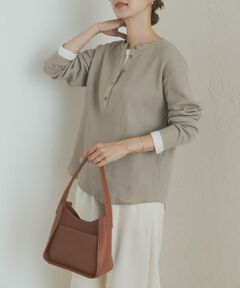 URBAN RESEARCH DOORS / アーバンリサーチ ドアーズ Tシャツ | レイヤード風ワッフルヘンリープルオーバー