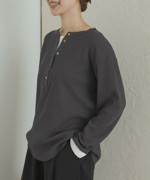 URBAN RESEARCH DOORS / アーバンリサーチ ドアーズ Tシャツ | レイヤード風ワッフルヘンリープルオーバー | 詳細2