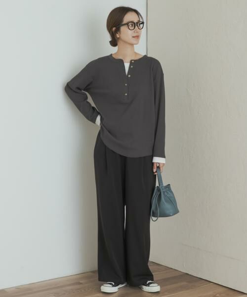 URBAN RESEARCH DOORS / アーバンリサーチ ドアーズ Tシャツ | レイヤード風ワッフルヘンリープルオーバー | 詳細7