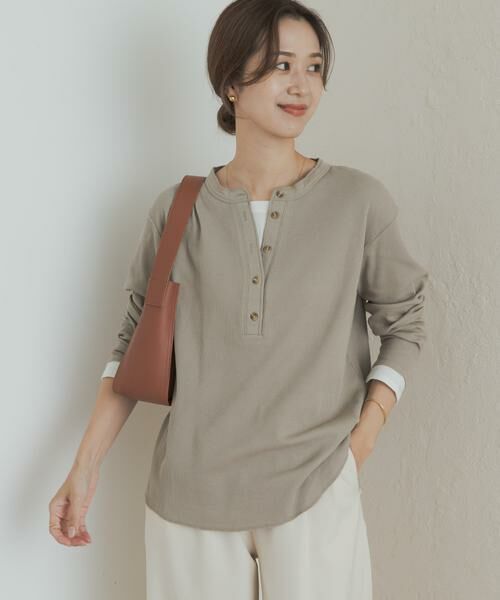 URBAN RESEARCH DOORS / アーバンリサーチ ドアーズ Tシャツ | レイヤード風ワッフルヘンリープルオーバー | 詳細10