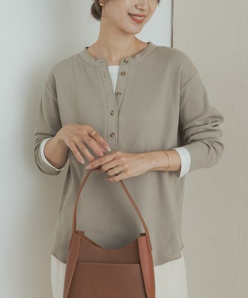 URBAN RESEARCH DOORS / アーバンリサーチ ドアーズ Tシャツ | レイヤード風ワッフルヘンリープルオーバー | 詳細13