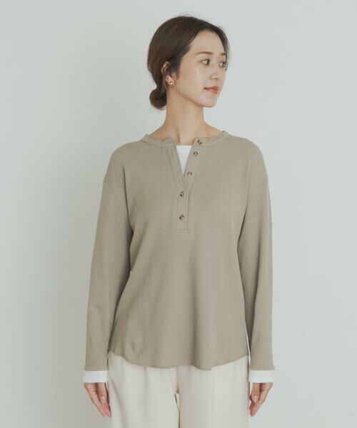 URBAN RESEARCH DOORS / アーバンリサーチ ドアーズ Tシャツ | レイヤード風ワッフルヘンリープルオーバー | 詳細17