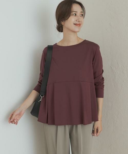 URBAN RESEARCH DOORS / アーバンリサーチ ドアーズ Tシャツ | シルキーコットンペプラムプルオーバー | 詳細1