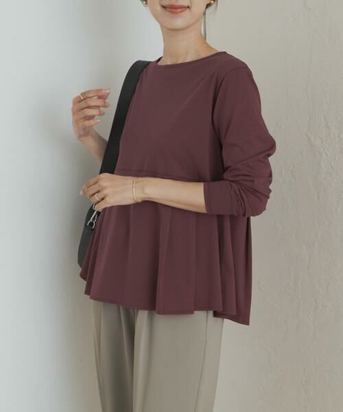 URBAN RESEARCH DOORS / アーバンリサーチ ドアーズ Tシャツ | シルキーコットンペプラムプルオーバー | 詳細2