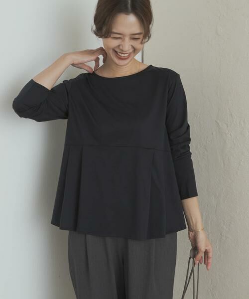 URBAN RESEARCH DOORS / アーバンリサーチ ドアーズ Tシャツ | シルキーコットンペプラムプルオーバー | 詳細12