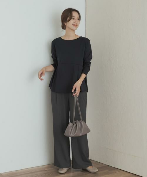 URBAN RESEARCH DOORS / アーバンリサーチ ドアーズ Tシャツ | シルキーコットンペプラムプルオーバー | 詳細17