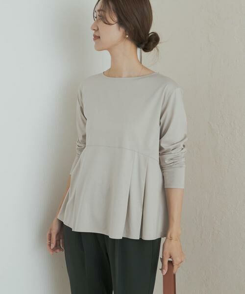 URBAN RESEARCH DOORS / アーバンリサーチ ドアーズ Tシャツ | シルキーコットンペプラムプルオーバー | 詳細24