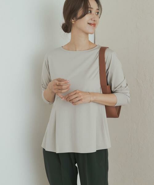 URBAN RESEARCH DOORS / アーバンリサーチ ドアーズ Tシャツ | シルキーコットンペプラムプルオーバー | 詳細27