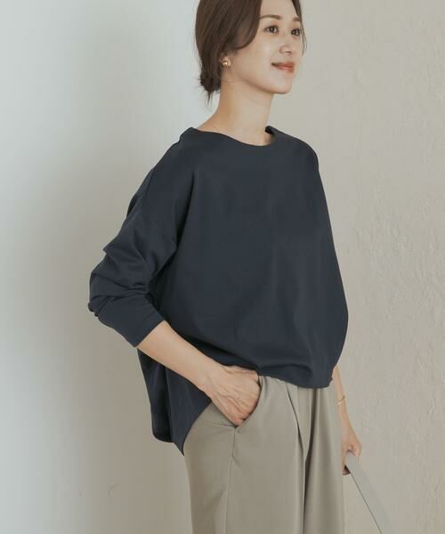 URBAN RESEARCH DOORS / アーバンリサーチ ドアーズ Tシャツ | コットンバックタック長袖プルオーバー | 詳細3