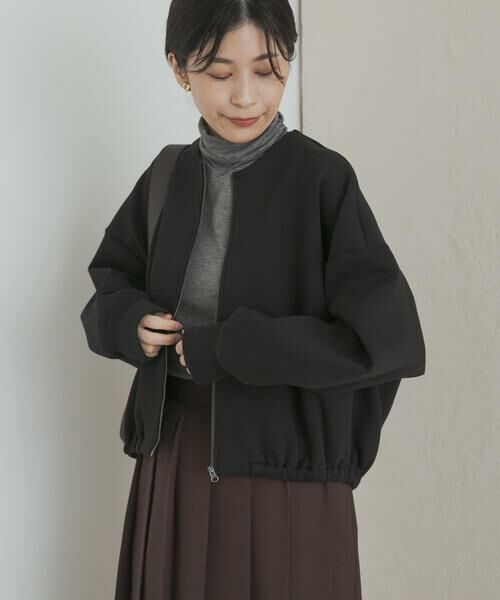 URBAN RESEARCH DOORS/アーバンリサーチ ドアーズ ダンボールZIPカーディガン ブラック M URBAN RESEARCH DOORS/アーバンリサーチ ドアーズ ダンボールZIPカーディガン ブラック M