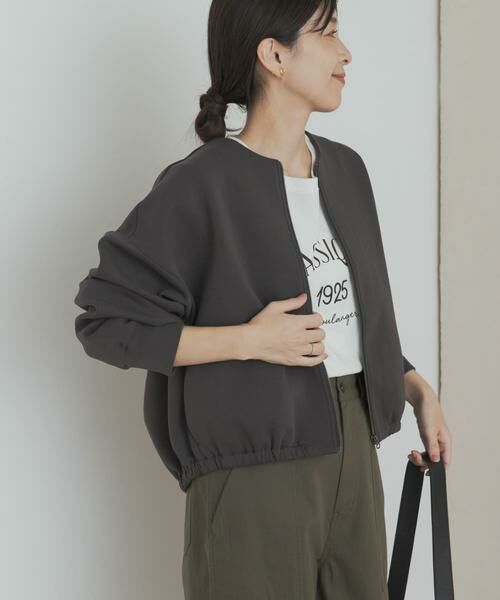 URBAN RESEARCH DOORS / アーバンリサーチ ドアーズ カーディガン・ボレロ | ダンボールZIPカーディガン | 詳細13