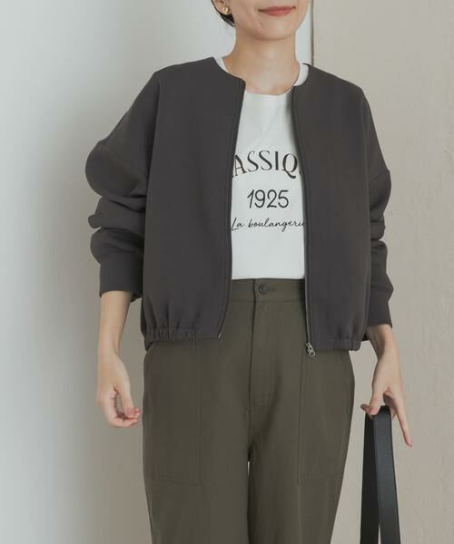 URBAN RESEARCH DOORS / アーバンリサーチ ドアーズ カーディガン・ボレロ | ダンボールZIPカーディガン | 詳細14