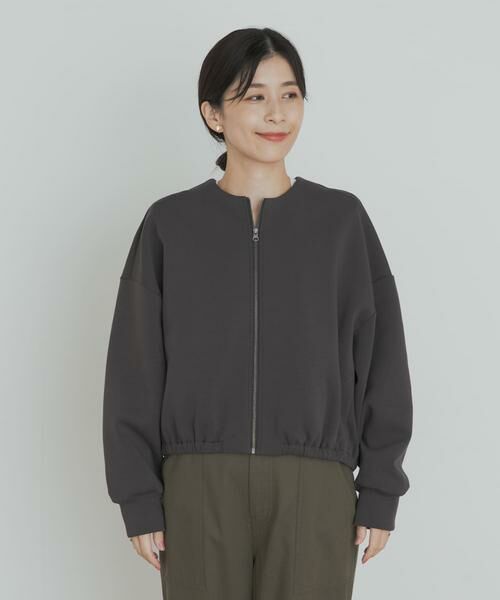 URBAN RESEARCH DOORS / アーバンリサーチ ドアーズ カーディガン・ボレロ | ダンボールZIPカーディガン | 詳細18