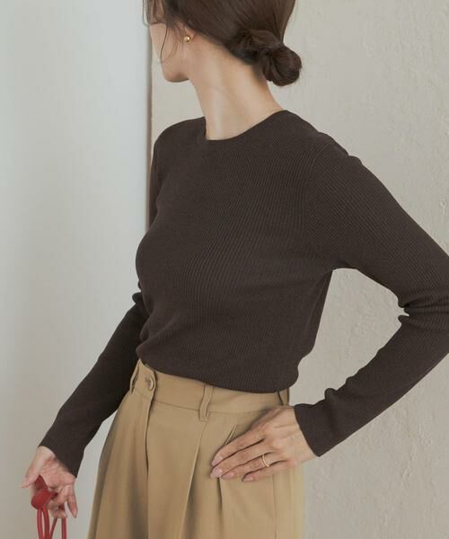 URBAN RESEARCH DOORS / アーバンリサーチ ドアーズ ニット・セーター | ラメリブプルオーバー | 詳細1