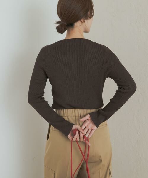 URBAN RESEARCH DOORS / アーバンリサーチ ドアーズ ニット・セーター | ラメリブプルオーバー | 詳細3