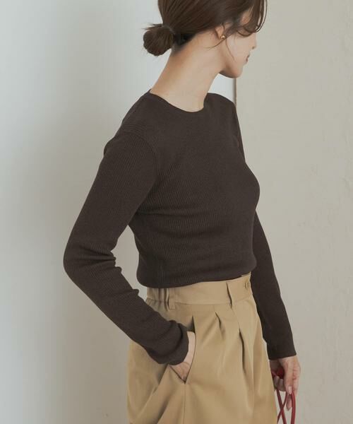 URBAN RESEARCH DOORS / アーバンリサーチ ドアーズ ニット・セーター | ラメリブプルオーバー | 詳細4