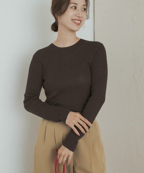URBAN RESEARCH DOORS / アーバンリサーチ ドアーズ ニット・セーター | ラメリブプルオーバー | 詳細5