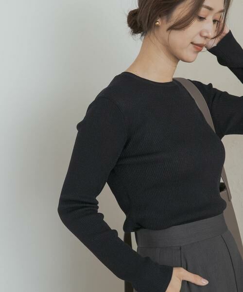 URBAN RESEARCH DOORS / アーバンリサーチ ドアーズ ニット・セーター | ラメリブプルオーバー | 詳細15