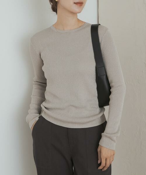 URBAN RESEARCH DOORS / アーバンリサーチ ドアーズ ニット・セーター | ラメリブプルオーバー | 詳細26