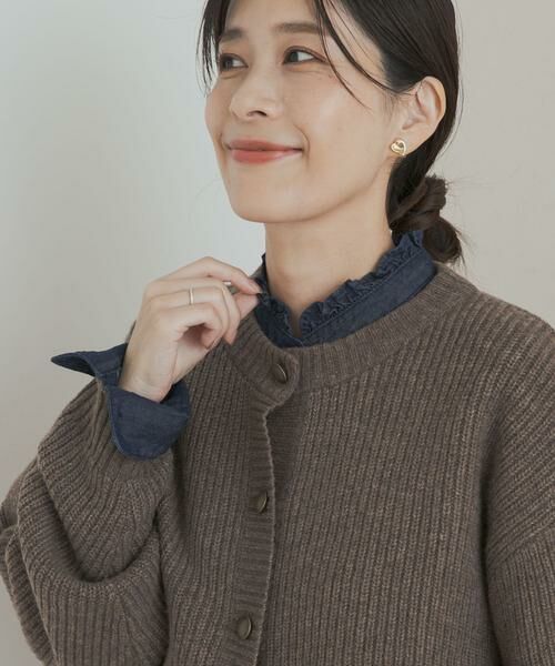 URBAN RESEARCH DOORS / アーバンリサーチ ドアーズ シャツ・ブラウス | デニムフリルスタンドシャツ | 詳細17