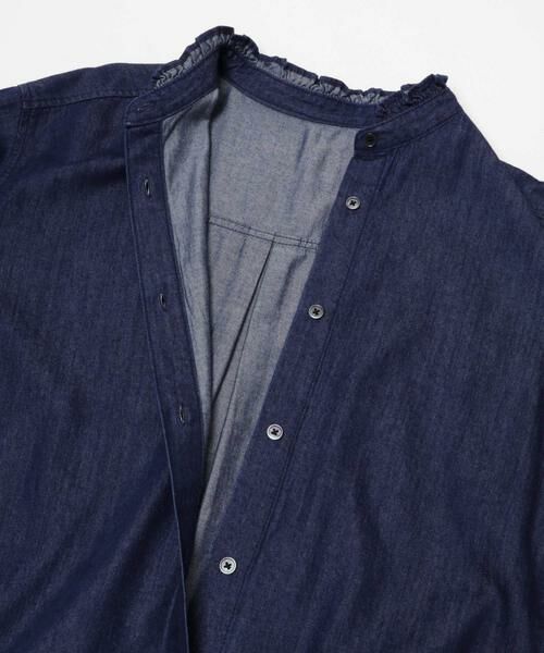 URBAN RESEARCH DOORS / アーバンリサーチ ドアーズ シャツ・ブラウス | デニムフリルスタンドシャツ | 詳細21