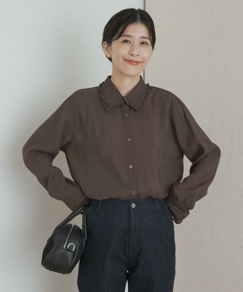 URBAN RESEARCH DOORS / アーバンリサーチ ドアーズ シャツ・ブラウス | フリルカラーブラウス | 詳細1