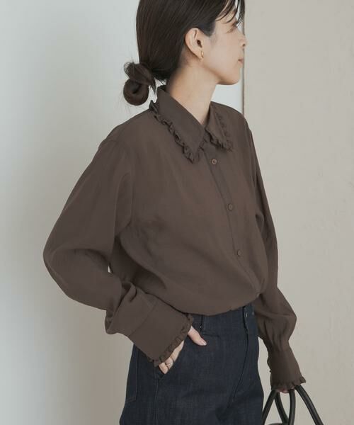 URBAN RESEARCH DOORS / アーバンリサーチ ドアーズ シャツ・ブラウス | フリルカラーブラウス | 詳細4