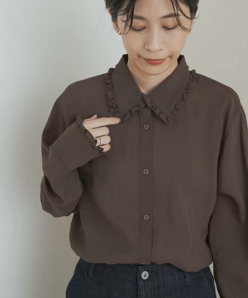 URBAN RESEARCH DOORS / アーバンリサーチ ドアーズ シャツ・ブラウス | フリルカラーブラウス | 詳細5