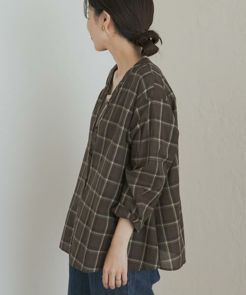 URBAN RESEARCH DOORS / アーバンリサーチ ドアーズ Tシャツ | チェックフレアブラウス | 詳細3