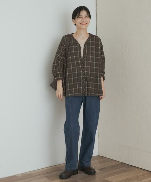 URBAN RESEARCH DOORS / アーバンリサーチ ドアーズ Tシャツ | チェックフレアブラウス | 詳細6