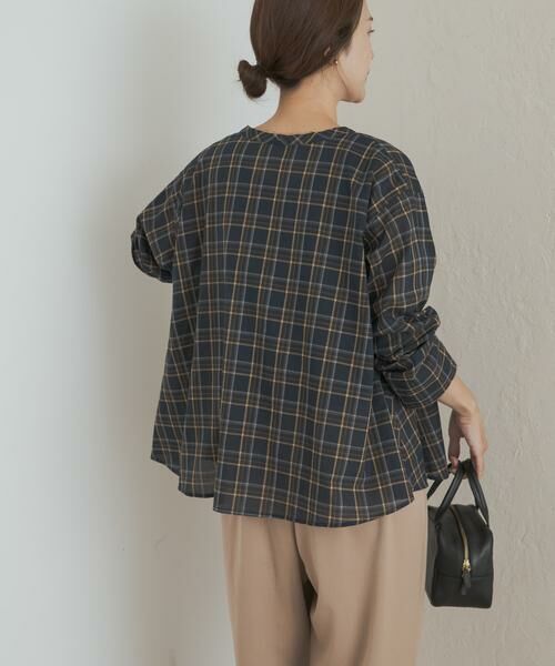 URBAN RESEARCH DOORS / アーバンリサーチ ドアーズ Tシャツ | チェックフレアブラウス | 詳細10