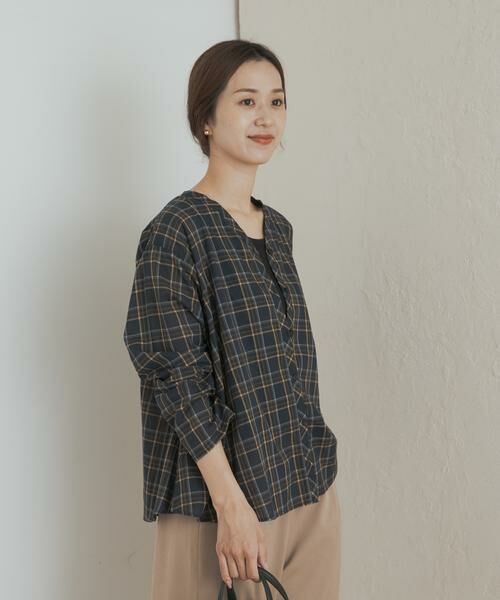 URBAN RESEARCH DOORS / アーバンリサーチ ドアーズ Tシャツ | チェックフレアブラウス | 詳細13