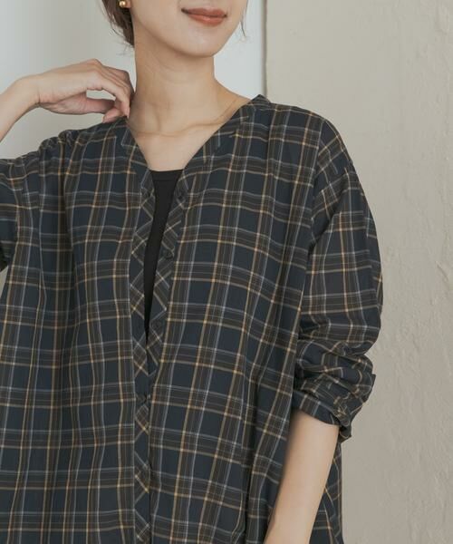 URBAN RESEARCH DOORS / アーバンリサーチ ドアーズ Tシャツ | チェックフレアブラウス | 詳細14