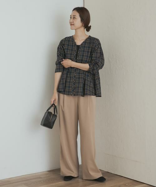 URBAN RESEARCH DOORS / アーバンリサーチ ドアーズ Tシャツ | チェックフレアブラウス | 詳細15