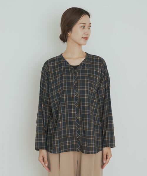 URBAN RESEARCH DOORS / アーバンリサーチ ドアーズ Tシャツ | チェックフレアブラウス | 詳細16