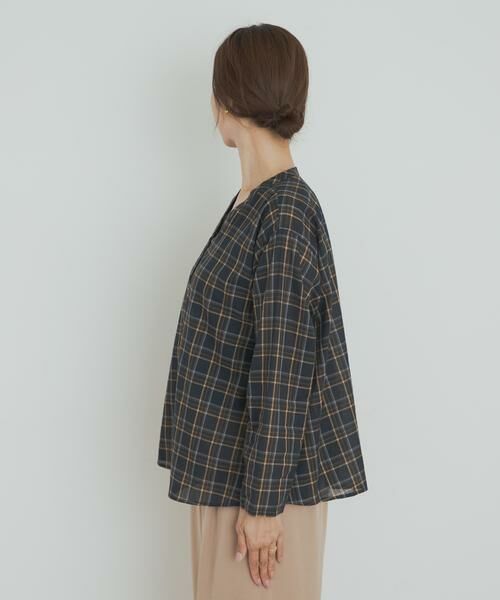 URBAN RESEARCH DOORS / アーバンリサーチ ドアーズ Tシャツ | チェックフレアブラウス | 詳細17