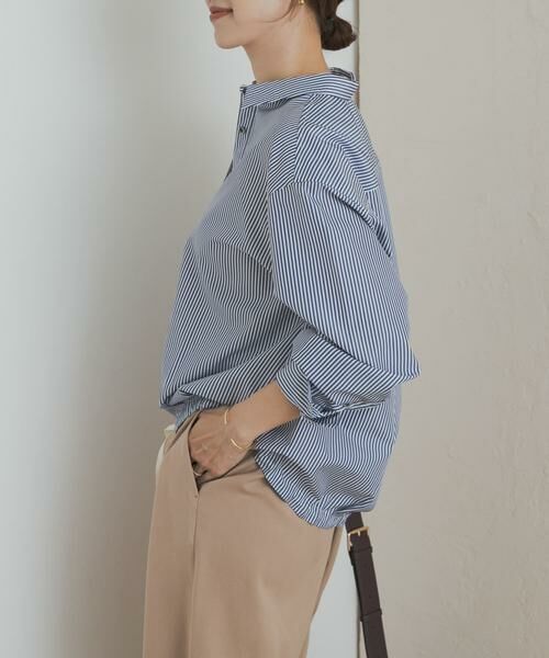 URBAN RESEARCH DOORS / アーバンリサーチ ドアーズ シャツ・ブラウス | ストライプドロストシャツ | 詳細12