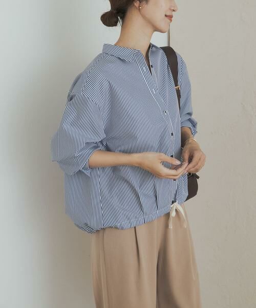 URBAN RESEARCH DOORS / アーバンリサーチ ドアーズ シャツ・ブラウス | ストライプドロストシャツ | 詳細16