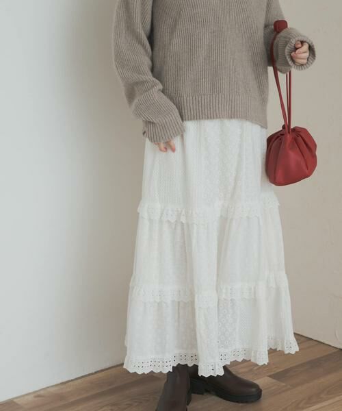 URBAN RESEARCH DOORS / アーバンリサーチ ドアーズ スカート | レースティアードスカート | 詳細2